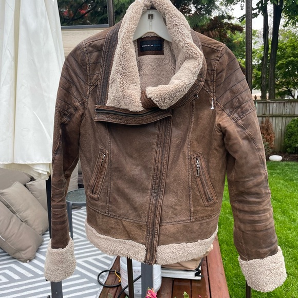 Leather Aviator jacket (size M) - Picture 2 of 5